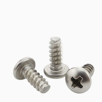 Vis autotaraudeuses en acier au carbone nickelé à tête ronde, vis à tête cylindrique Phillips à queue plate pour jouets M1/M2/M3/M4/M5