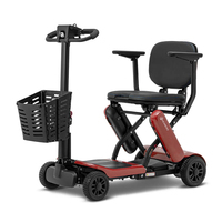 Scooter de mobilité pliable en alliage d'aluminium, adapté aux voyages, pour les personnes âgées, utilisation à l'aéroport et dans les centres commerciaux