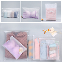 Sacs à glissière en EVA givré avec logo personnalisé imprimé, recyclables, translucides, pour l'emballage de vêtements et de sous-vêtements