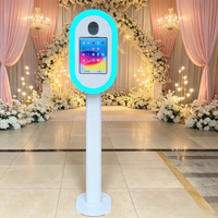 Stasiun Berbagi iPad Berkualitas Tinggi 2024, Kamera Photo Booth untuk Acara Pernikahan, Ring Light Portabel dengan Flight Case