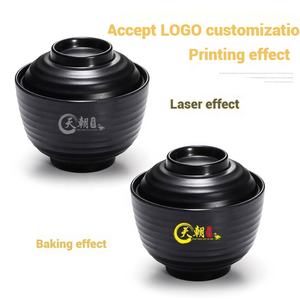 थोक काले मेलामाइन ट्यूरीन मेमिन चीनी सूप कटोरे के साथ कवर चीनी शैली सूप कटोरे - Product Image 6