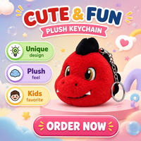 Porte-clés en peluche monstre mignon personnalisé, pendentif doux en coton PP brodé, anti-stress, OEM ODM, faible MOQ