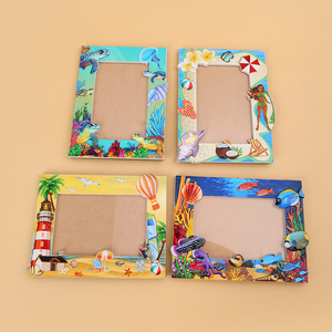 Bán buôn nhựa đơn giản lưu niệm bãi biển vuông khung ảnh giấy chứng nhận hình ảnh khung tường và sơn khung - Product Image 1