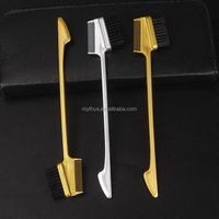 Brosse et peigne à cheveux pour le bord des cheveux, poils doux, contrôle des contours des cheveux, fixateur de contours pour les cheveux de bébé, accessoires de coiffure pour femmes