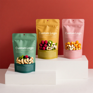 Custom Logo Stand up Pouch Ziplock Food Wholesale China Factory Plastic Packaging <b>Bag</b> - Product Image 3