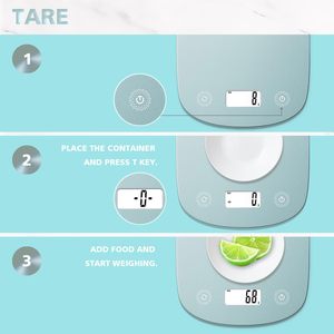 5kg/1g hàng hóa kỹ thuật số nhà bếp Cân điện tử Nấu ăn, nướng, bữa ăn và chuẩn bị thực phẩm quy mô, nặng trong gram, cân và ounce - Product Image 5