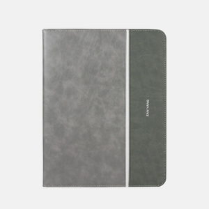 Carpeta de Cuero con Logotipo Personalizado, Pequeña, Tamaño A4, Color Gris Discreto, con Cierre, Bolsa de Entrega, Carpeta de Entrega - Product Image 3