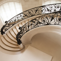 Design de Luxe pour Garde-corps d'Escalier Intérieur en Fer Forgé