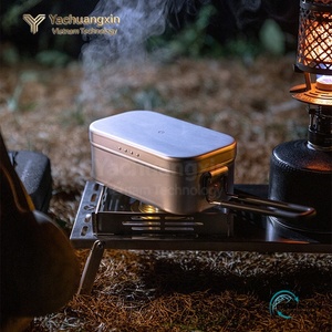 Kit de cuisine de camping portable en aluminium avec poignée pliable et couvercle - Product Image 5