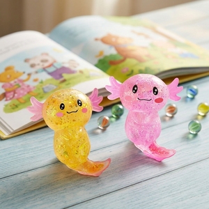 Palla Antistress a Forma di Salamandra in Sciroppo di Malto, Giocattolo Spremibile in TPE, per Bambini 2-4 Anni, con Funzione di Lenta Risalita - Product Image 1