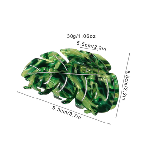 Fermaglio per Capelli Grande in Acetato Ispirato alle Foglie della Foresta, 9,5 CM, Elegante Accessorio per Capelli da <span class=keywords><strong>Donna</strong></span> e Ragazza per Uso Quotidiano - Vendita all'Ingrosso - Product Image 2
