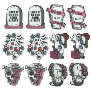 Хит продаж: Акриловый двусторонний кулон-подвеска для украшений, серия «Надгробие-призрак» на Хэллоуин, для самостоятельного изготовления - Product Image 5