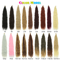 Tresses au crochet Deep Wave Twists, synthétiques, bouclées, douces, style bohème Water Wave pour femmes