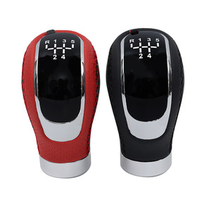 Universal Red And Black Leather Car Gear <b>Shift</b> <b>Knob</b> Ergonomic Universal Fit For Manual Transmission Vehicles - Product Image 4