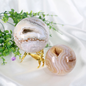 Wholesale Natural Healing Polished Raw <b>Crystal</b> <b>Ball</b> Flower Agate Sphere for Home Decoration - Product Image 5