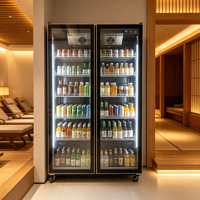 Réfrigérateur à vin de luxe de style moderne, 3 portes, design cave à vin, armoire réfrigérée pour boissons
