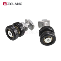 Système de roulement à billes moderne disponible, roulettes de porte coulissante en fer pour charge lourde, extérieur, garage, balcon, OEM