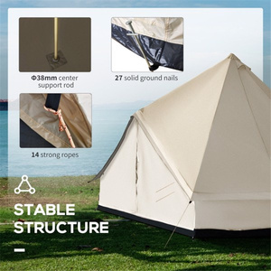 DB Glamping <b>Tent</b> Oxford Fabric Aluminum Pole <b>2</b>-Person Capacity One <b>Bedroom</b> Structure for Camping - Product Image 6