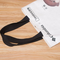 Sac de courses réutilisable en Tyvek écologique et recyclable, à succès, avec fermeture magnétique et poignée en sangle de coton, personnalisable