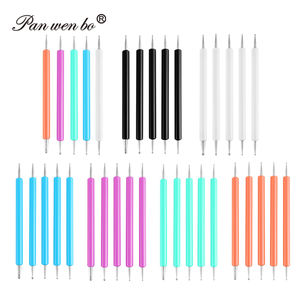 5 pz/set manico acrilico doppia testa 2 vie Nail Art punteggiatura penna Kit Nail Art punteggiatura - Product Image 6