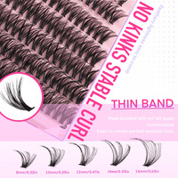 Cils en grappe 40D très populaires, 10 rangées, à segmenter soi-même, thermocollés, aspect naturel, en cheveux synthétiques, effet 3D, faux cils noirs