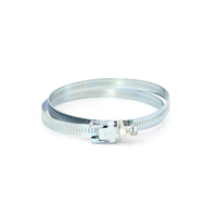 Collier de serrage automobile réglable à dégagement rapide en acier inoxydable zingué non perforé TJBC