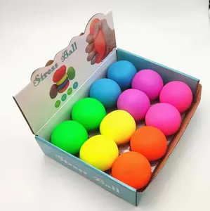 KEHUI Bouncing Toy Factory Direct Sales Sticky Balls Colorful Squeeze Ball 6.0 Stress Relief Ball Stress Toy For Kids