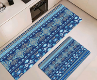 Tapis de cuisine en mousse PVC florale anti-fatigue de haute qualité, anti-fragmentation, forte résilience, imperméable et antidérapant, vente en gros