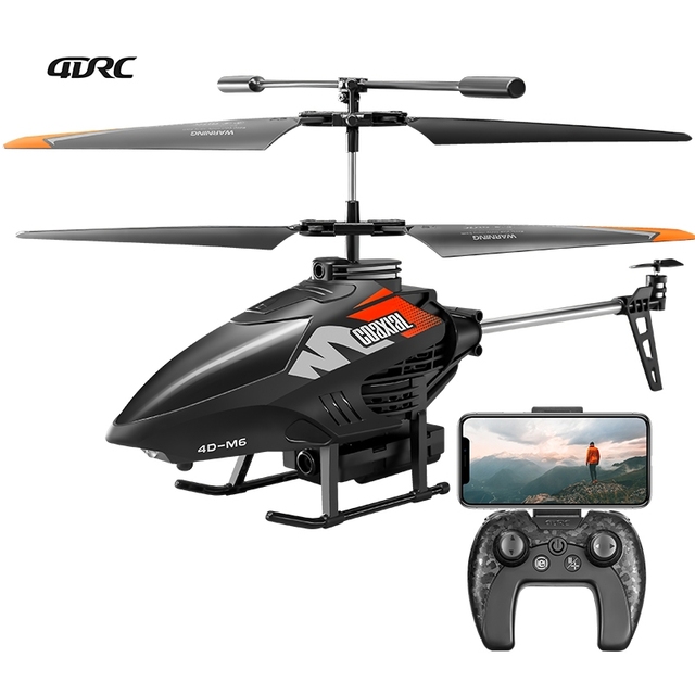 4DRC M6 WiFi FPV Camera RC Helicopter 480P Obstacle Avoidance App Controlled Trajectory Flight Airplane Toy for Beginners