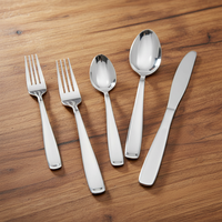 Ensemble de table à manger raffiné en acier inoxydable brillant, vaisselle occidentale, finition miroir + PVD or, respectueux de l'environnement, certifié LFGB