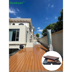 Design moderno in alluminio Patio Decking esterno Wpc pavimenti per piscina coperta mobili esterni legno Decking - Product Image 4