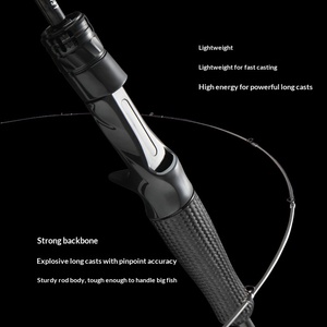 Canne à pêche Demon Hunter Magic Owl Worm Rod, canne simple en carbone haute performance M40X, poignée droite <span class=keywords><strong>l</strong></span>égère, canne Luya pour la pêche au bar et la pêche en eau vive. - Product Image 4