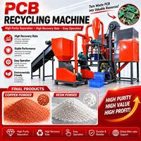 Machine de recyclage des déchets électroniques, séparateur de cartes mères PCB, broyeur automatique de PCB, équipement de recyclage des déchets de PCB