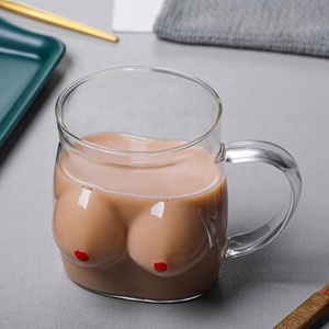 Tasse à café en verre transparent, cadeaux, nouveauté - Product Image 3