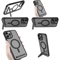 Aksesoris Ponsel Casing Magnetik untuk iPhone 17 Pro Max Air 16 15 14 Plus 13 11 12 Penutup Belakang dengan Penyangga dan Tempat Penyimpanan