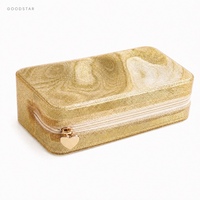 Sac de Mahjong GOODSTAR en PVC à paillettes argentées, pochette zippée, boîte à tuiles, étui de transport étanche, OEM ODM, logo personnalisé, vente en gros