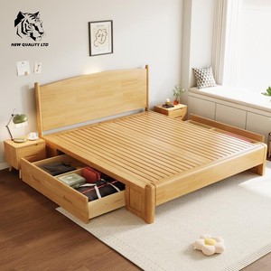 Cama de almacenamiento de madera de tamaño completo, nueva moda, muebles de dormitorio, proveedor de China, mejor precio, personalizable, gran stock, envío inmediato - Product Image 4