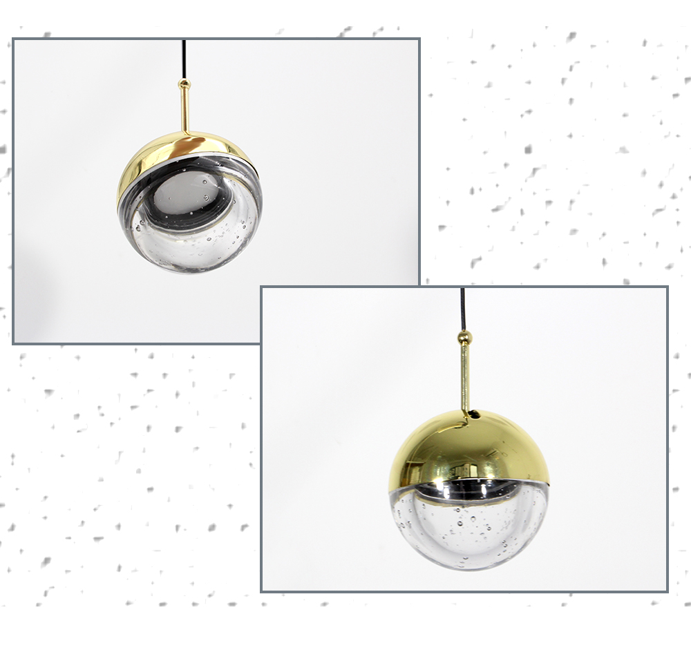 Modern Glass Ball Crystal led Pendant Lights Gold Chandelier Restaurant Bar Dining Pendant lamp Living Room Luminaire