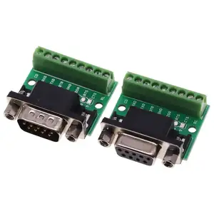 DB9 Male Female Adapter Signals Terminal Module RS232 RS485 Serial To Terminal 9-Pin 9-Hole Connector