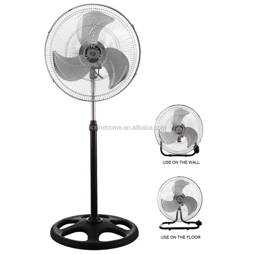 18 inch metal material 3 in 1 Powerful industrial fan round flow stand fan