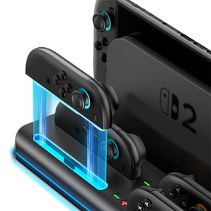 Trái Và Phải Gamepad Từ Tính Sạc Cơ Sở Cho Nintendo Chuyển Đổi 2 Giao Diện Điều Khiển Sạc Đứng Với RGB Màu-Thay Đổi Đèn - Product Image 5