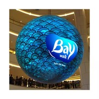 Fourniture d'usine de haute qualité taille personnalisée forme spéciale sphère LED boule écran affichage 360 degrés flexible pour la publicité d'exposition