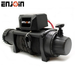 ENJOIN Serie Carbon Verricello Elettrico con Corda Sintetica 12V/24V Capacità di Carico 13500lb per Wrangler <span class=keywords><strong>Cherokee</strong></span> SUV/4WD/Camion Fuoristrada - Product Image 4