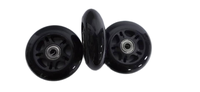 Roues de patins à roulettes YSMLE en PU noires avec roulements, prix de gros, haute qualité, grande réduction