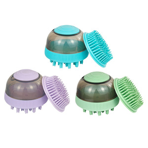 Brosse de bain pour animaux de compagnie avec têtes interchangeables, outil de massage pour chien et chat, brosse de nettoyage et de toilettage - Product Image 4