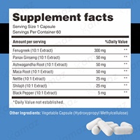 Amaz Marque privée OEM Capsule d'extrait de fenugrec de soins de santé de haute qualité Capsule de poudre de graines de fenugrec Capsule de fenugrec