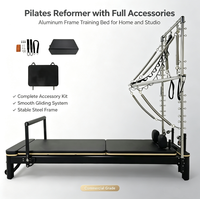Machine de Pilates Reformer Haut de Gamme en Aluminium, Demi-Tourneuse, pour Studio à Domicile, Équipement de Santé Multifonctionnel et Réglable, Livraison Complète Gratuite