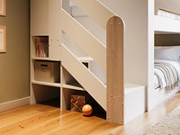 Lit superposé en bois pour enfants en bois MDF Lit superposé bas avec rangement