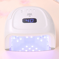 Lampe à ongles UV/LED professionnelle 60W haute puissance, séchage rapide du vernis gel, 4 minuteurs, utilisation à domicile/salon, rechargeable, portable, pour nail art
