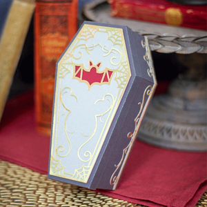 Коробка-гроб из черного картона для Хэллоуина с тиснением, с крышкой и основанием, перерабатываемая, жесткая, с УФ-покрытием, безопасная для пищевых продуктов, подарочная, для колец, бумажная упаковка - Product Image 6